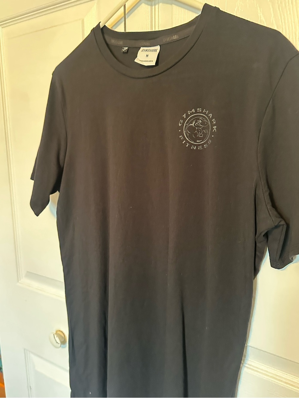 Gymshark Men's Dark Gray Logo Crew Short Sleeve Tee